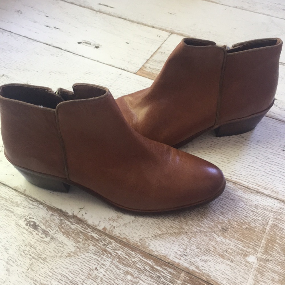 Tan leather Sam Edelman Petty Booties